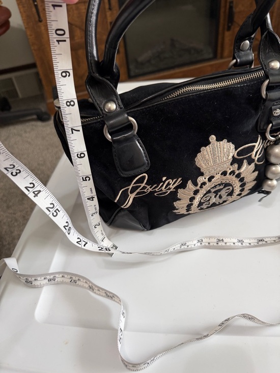 Juicy Couture Velvet Purse Bag Black New with tags - Picture 13 of 14